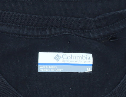 Columbia Men Black Mountain Graphic Cotton Crew Neck T-Shirt M