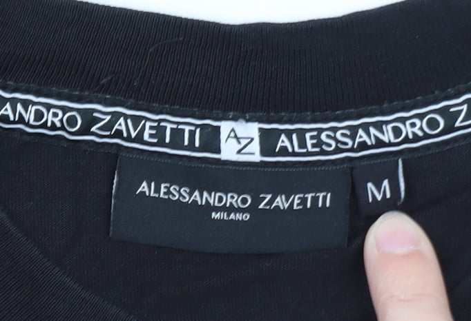 Alessandro Zavetti Men's Black Medium Hacienda Motorsport Graphic T-Shirt