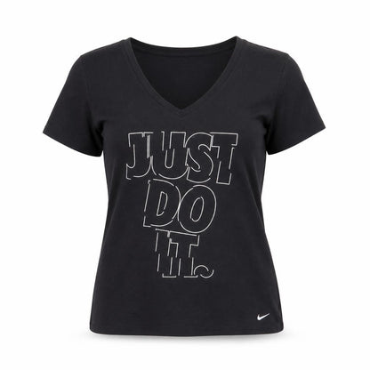 Nike Womens Black Dri-FIT V-Neck T-Shirt Size M Sports Tee