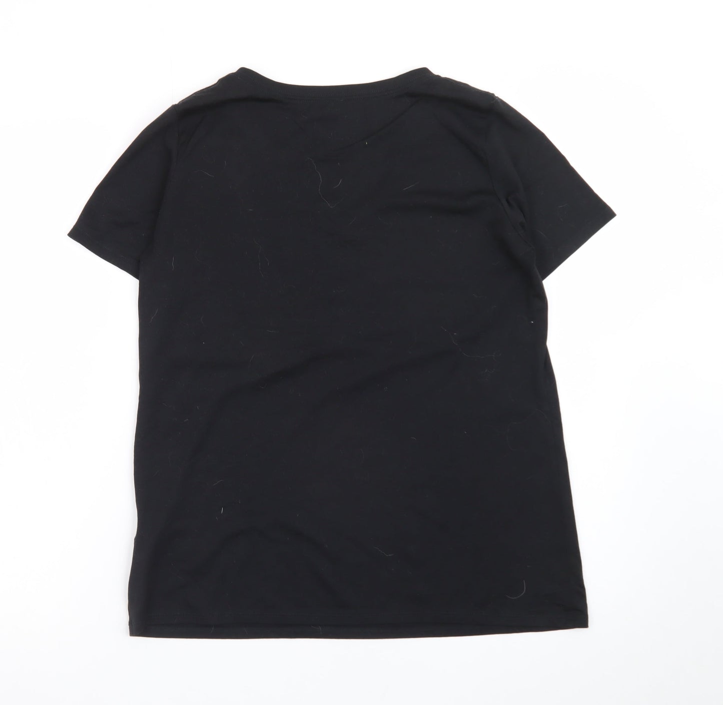 Nike Womens Black Dri-FIT V-Neck T-Shirt Size M Sports Tee