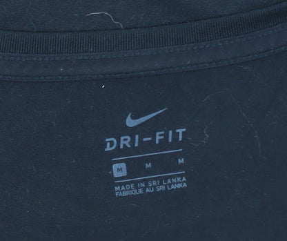 Nike Womens Black Dri-FIT V-Neck T-Shirt Size M Sports Tee