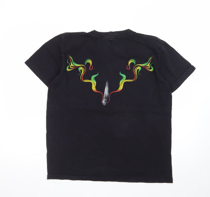 The Roxx Men's Black Medium Vintage Music Graphic T-Shirt