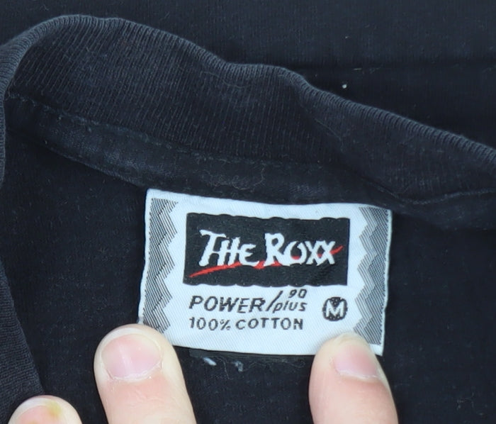 The Roxx Men's Black Medium Vintage Music Graphic T-Shirt