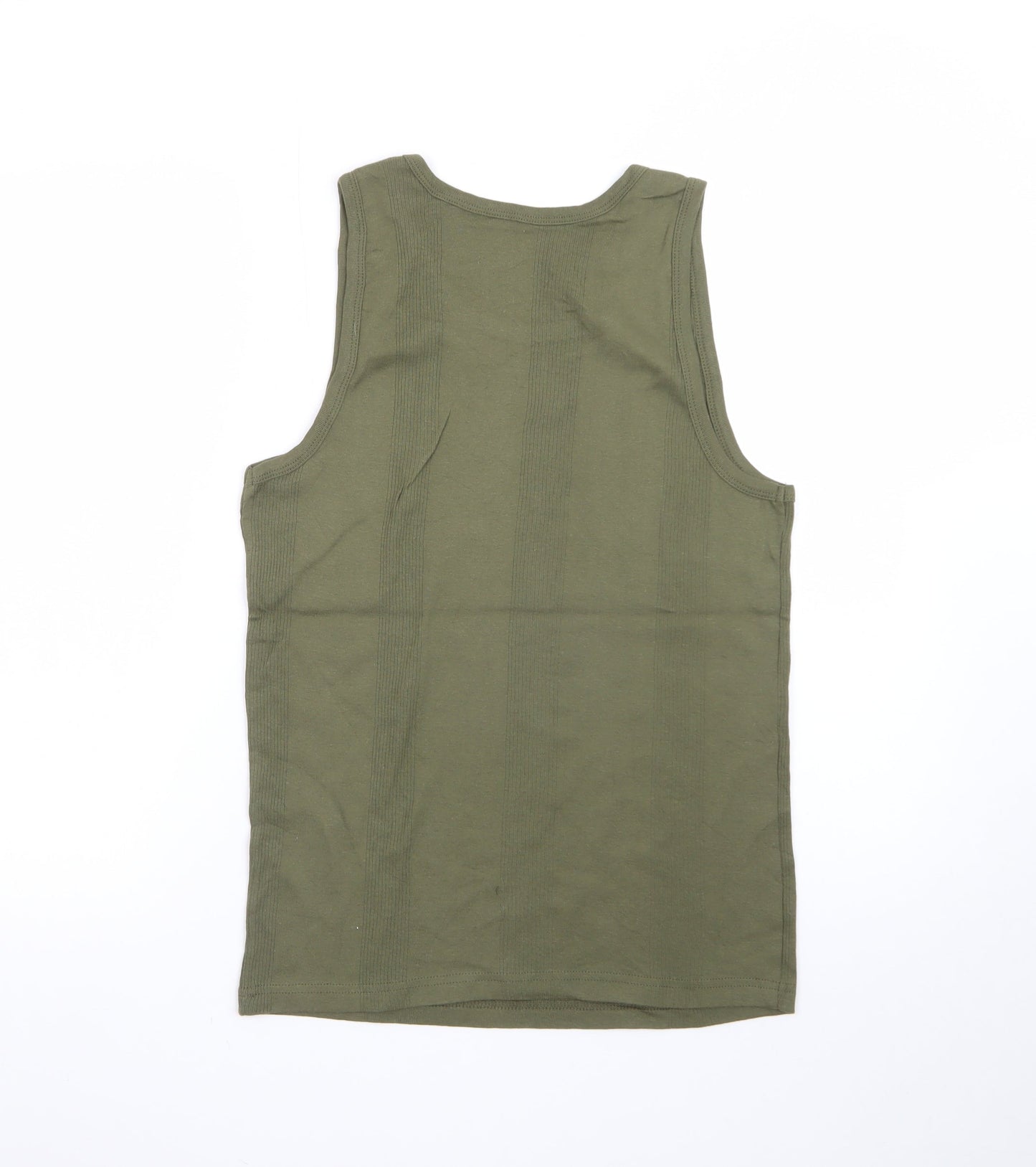 STH Shore Men's Green Sleeveless Cotton Tank Top Size L