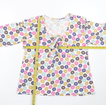 L.K. Bennett Women's Multicoloured Floral Wrap Blouse Size L