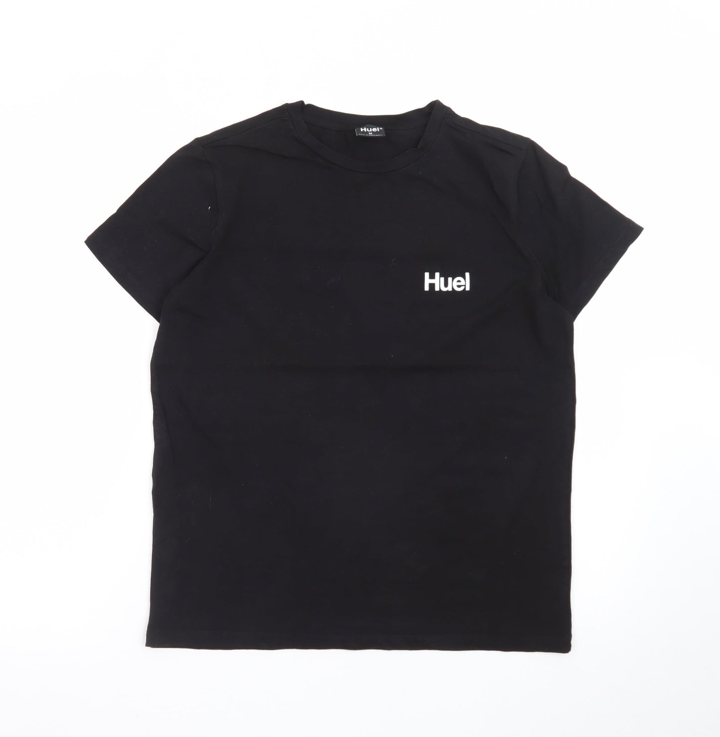 Huel Men's Black Cotton Crew Neck Short Sleeve T-Shirt M