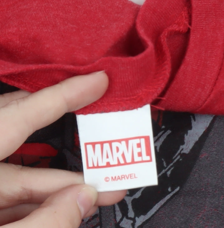 Marvel Men’s Red Deadpool Comic Graphic T-Shirt Size S