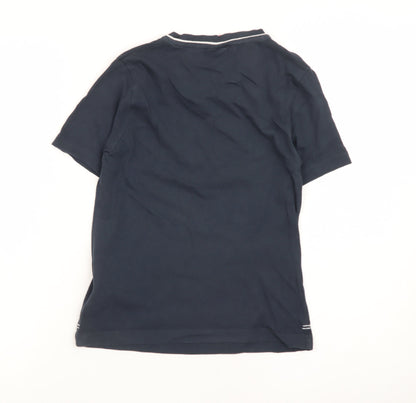 Slazenger Teens Blue V-Neck Short Sleeve Cotton T-Shirt XS