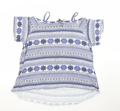 Debenhams Women’s Blue Bohemian Tunic Blouse Size 18 Viscose