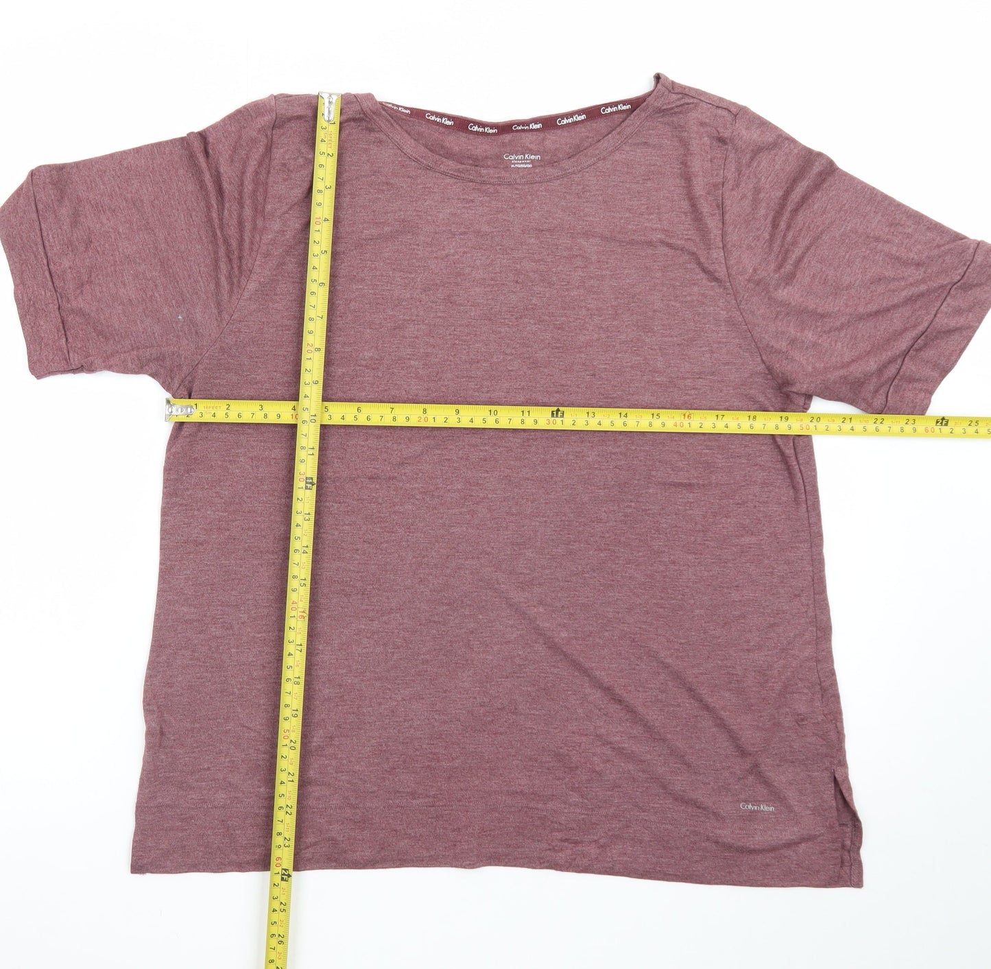 Calvin Klein Men's Burgundy Short Sleeve Sleepwear Top XL