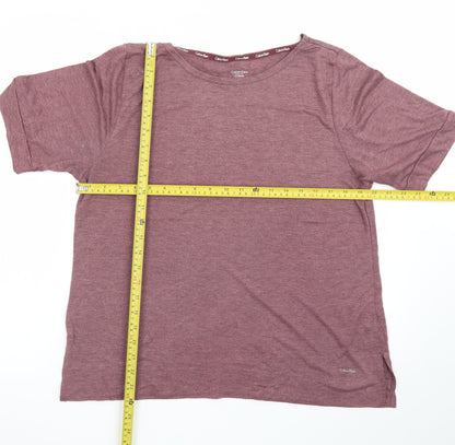Calvin Klein Men's Burgundy Short Sleeve Sleepwear Top XL
