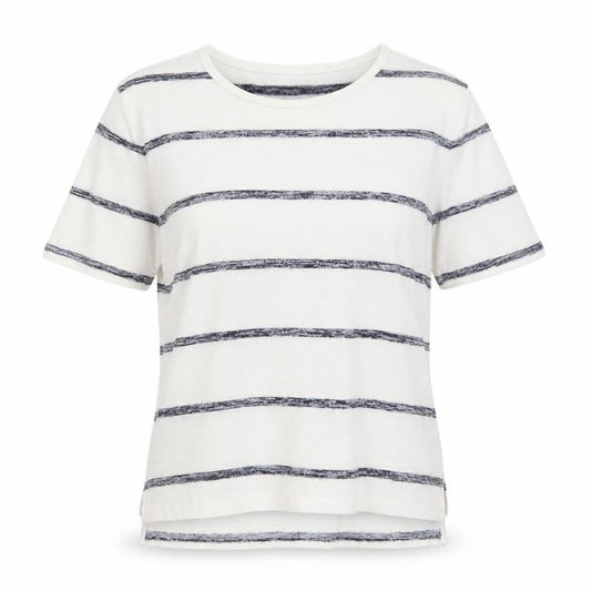 Banana Republic Womens White Striped Luxespun T-Shirt Size M