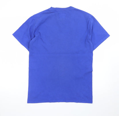 Lambretta Men's Blue Crew Neck Graphic Cotton T-Shirt Size S