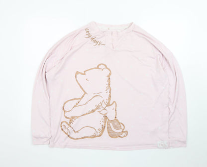 George Women’s Pink Winnie the Pooh Long Sleeve Nightshirt Size 16 T-Shirt Style