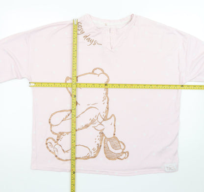 George Women’s Pink Winnie the Pooh Long Sleeve Nightshirt Size 16 T-Shirt Style