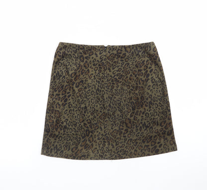 Hearts & Bows Women Brown Leopard Print Short Pencil Skirt Size 6