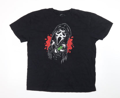 Grimm Designs Men’s Black Horror Graphic T-Shirt XXL