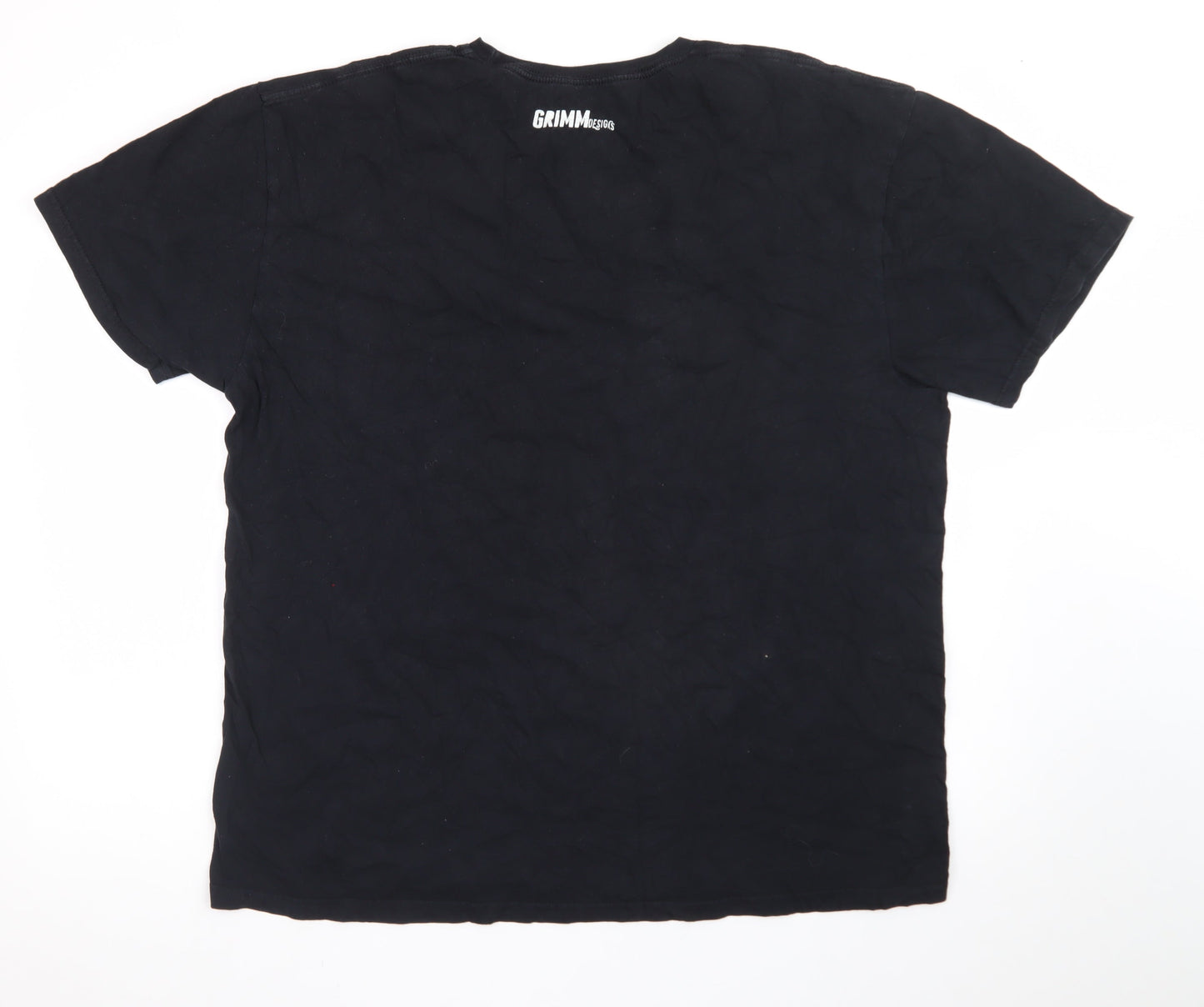 Grimm Designs Men’s Black Horror Graphic T-Shirt XXL