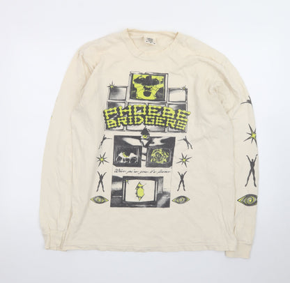 Comfort Colors Men’s Beige Phoebe Bridgers Long Sleeve Graphic T-Shirt M