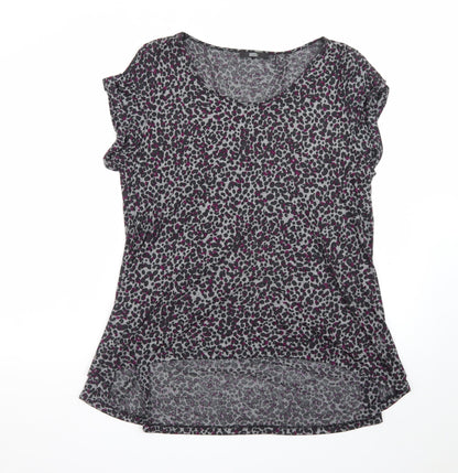 Marks and Spencer Women’s Multicoloured Animal Print Jersey T-Shirt UK 16