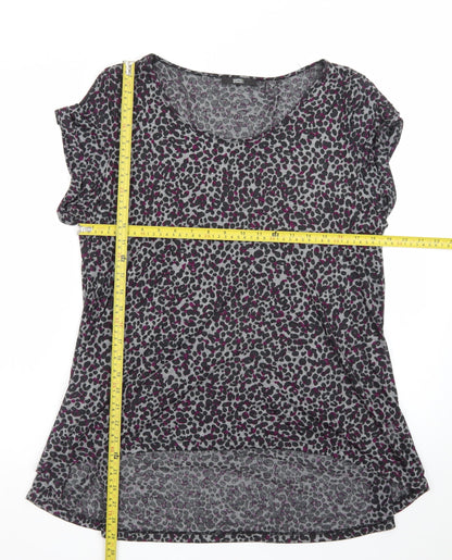 Marks and Spencer Women’s Multicoloured Animal Print Jersey T-Shirt UK 16