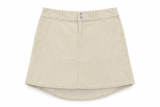 Fat Face Women Beige Corduroy A-Line Skirt Size 16