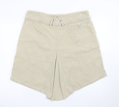 Fat Face Women Beige Corduroy A-Line Skirt Size 16
