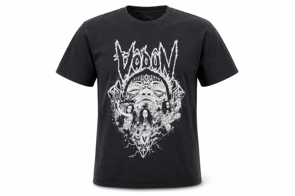Gildan Men's Black Medium Band Graphic Rock T-Shirt
