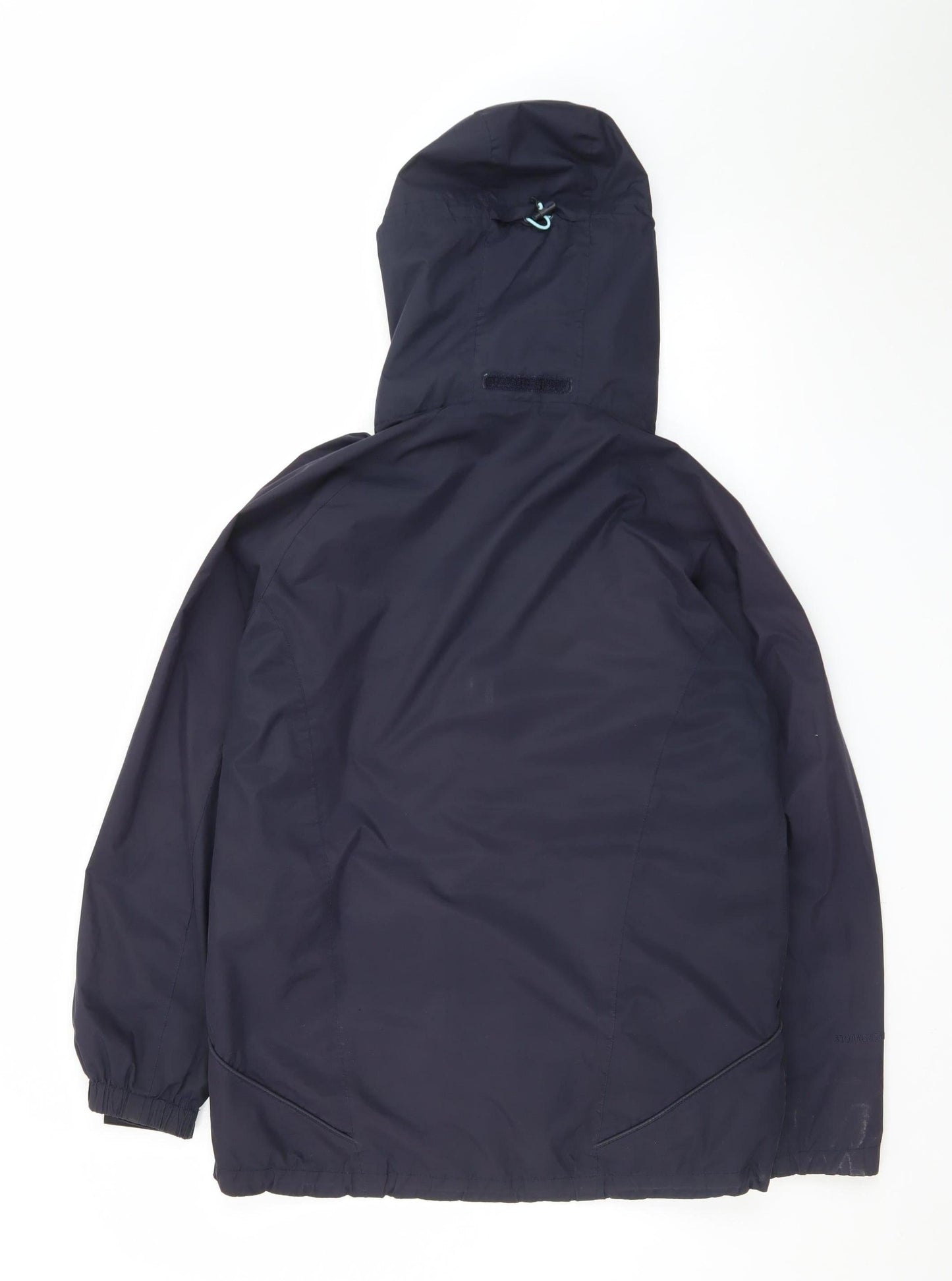 Peter Storm Women's Blue Waterproof Hooded Rain Jacket Size 12