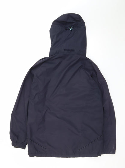 Peter Storm Women's Blue Waterproof Hooded Rain Jacket Size 12