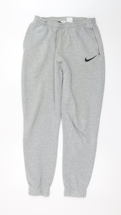 Nike Men's Grey Fleece Sweatpants M Regular Fit Tapered