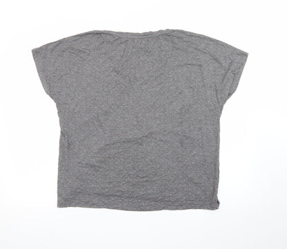 Moshulu Women Grey Polka Dot Relaxed T-Shirt Size 12