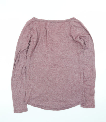 GAP Women's Pink Long Sleeve Henley Button-Up Top Size S