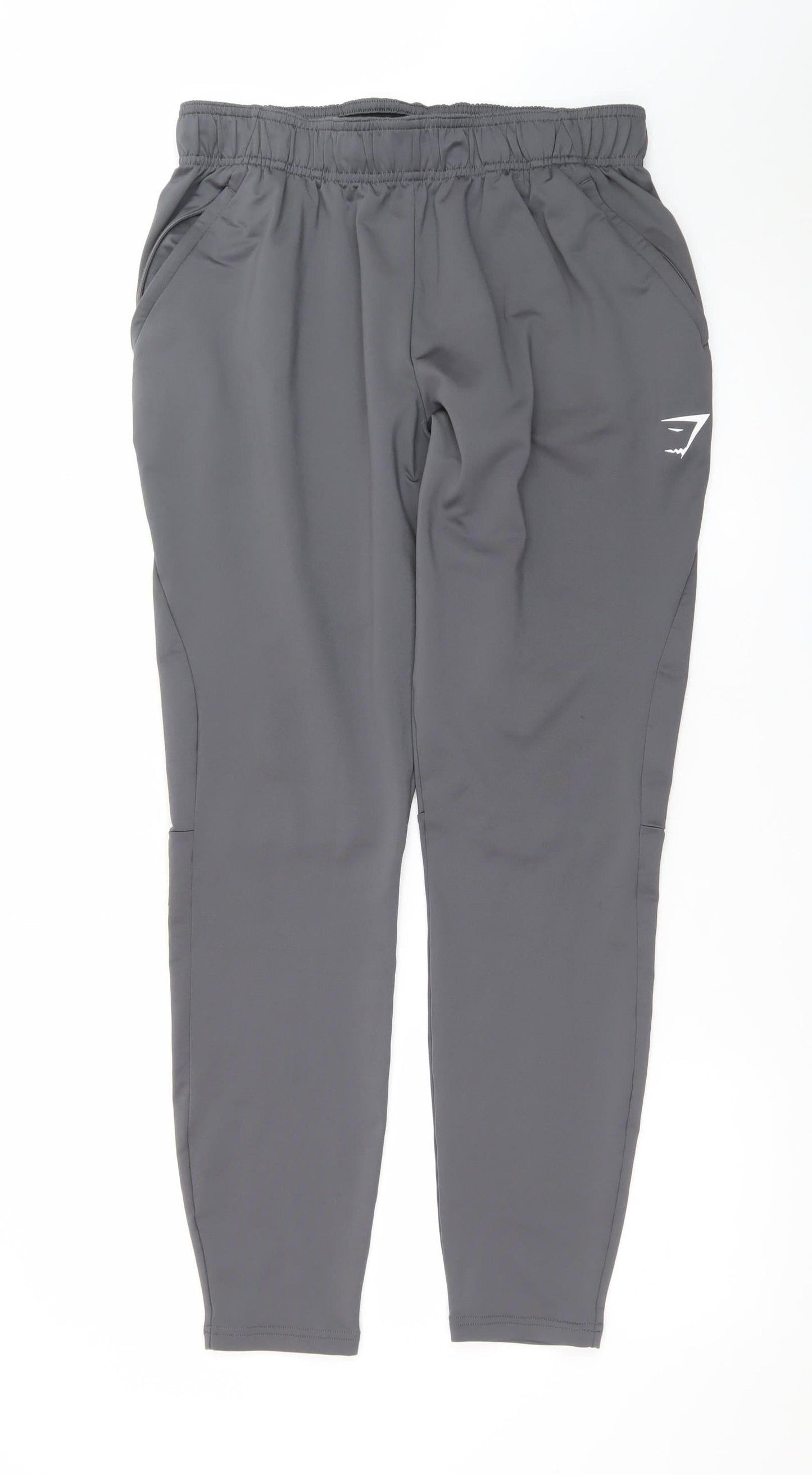 Gymshark Mens Grey Slim Fit Joggers Size M Stretch Tapered Trousers