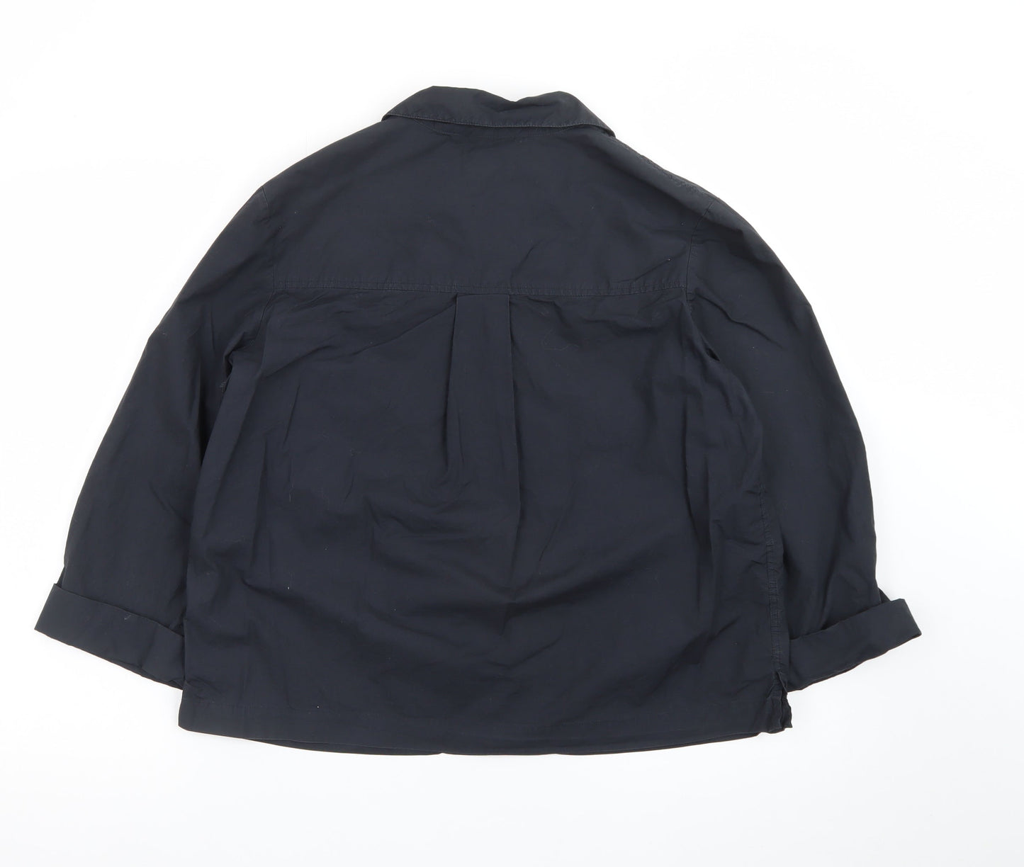 TOAST Women's Black Cotton Blazer Jacket Size 10 Single-Breasted
