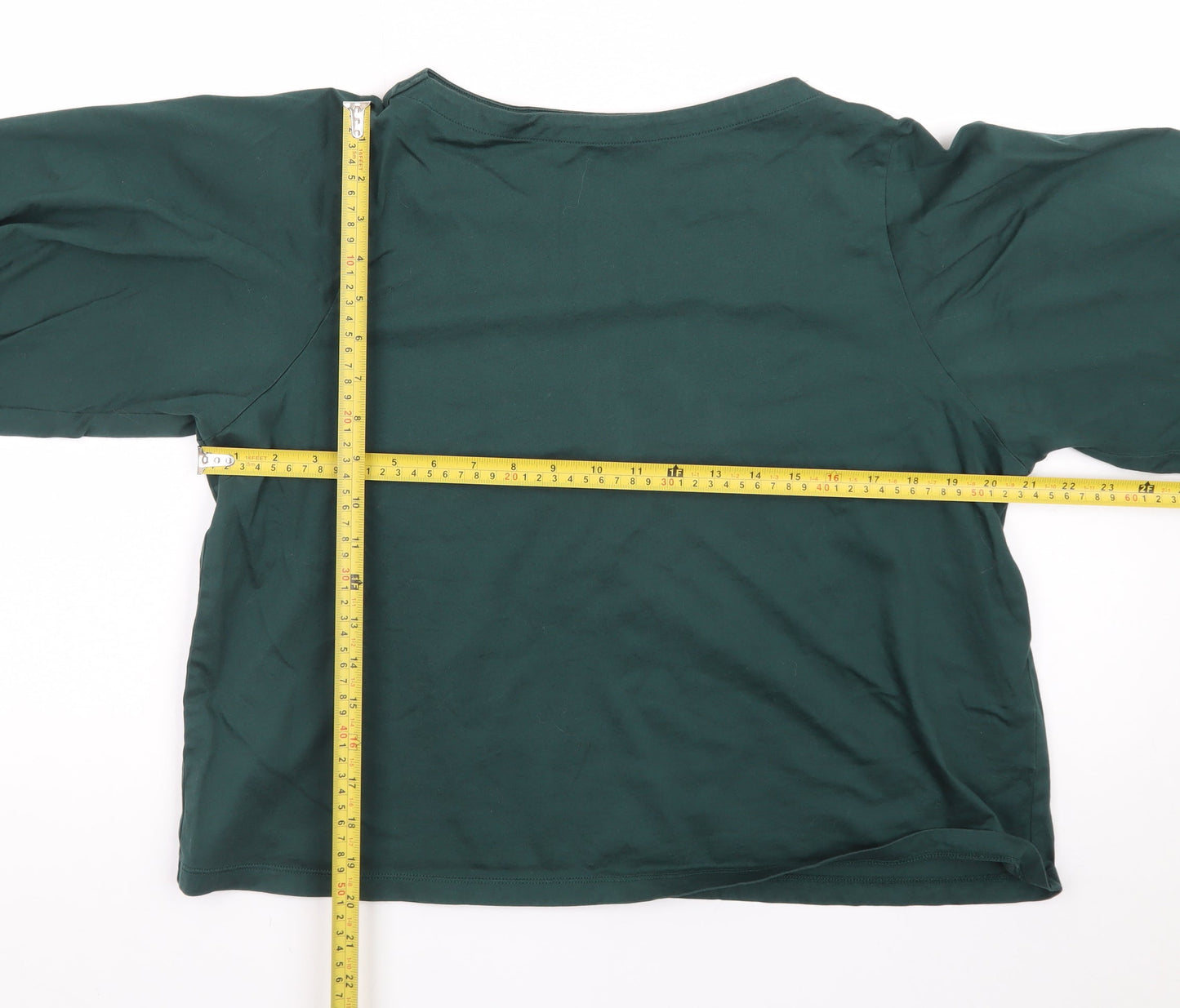 Uniqlo Women's Green Long Sleeve Cotton Blouse Size L