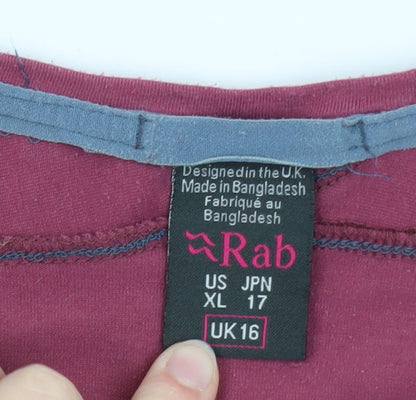 Rab Men's Purple XL Lightweight Quick Dry Crew Neck T-Shirt