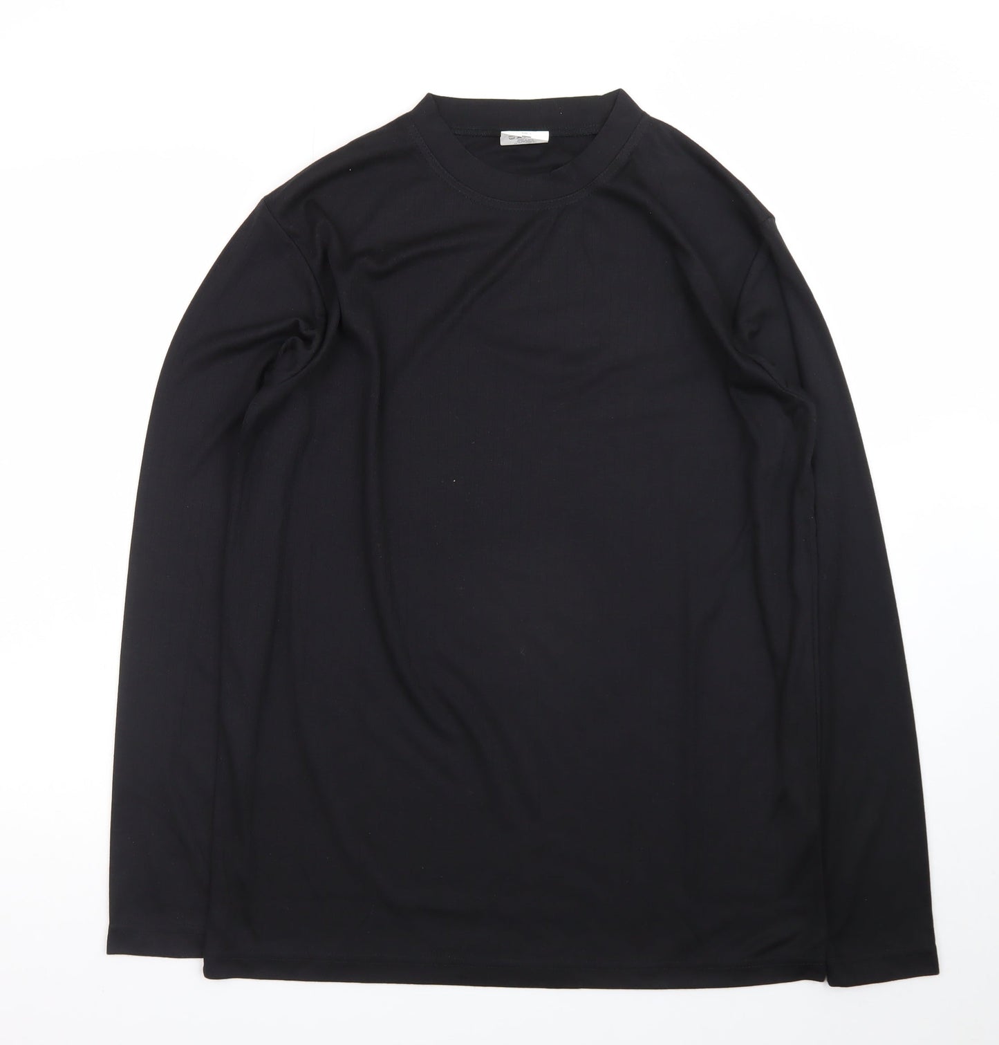 DCC Men's Black Thermal Long Sleeve Crew Neck T-Shirt Size L