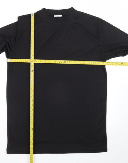 DCC Men's Black Thermal Long Sleeve Crew Neck T-Shirt Size L