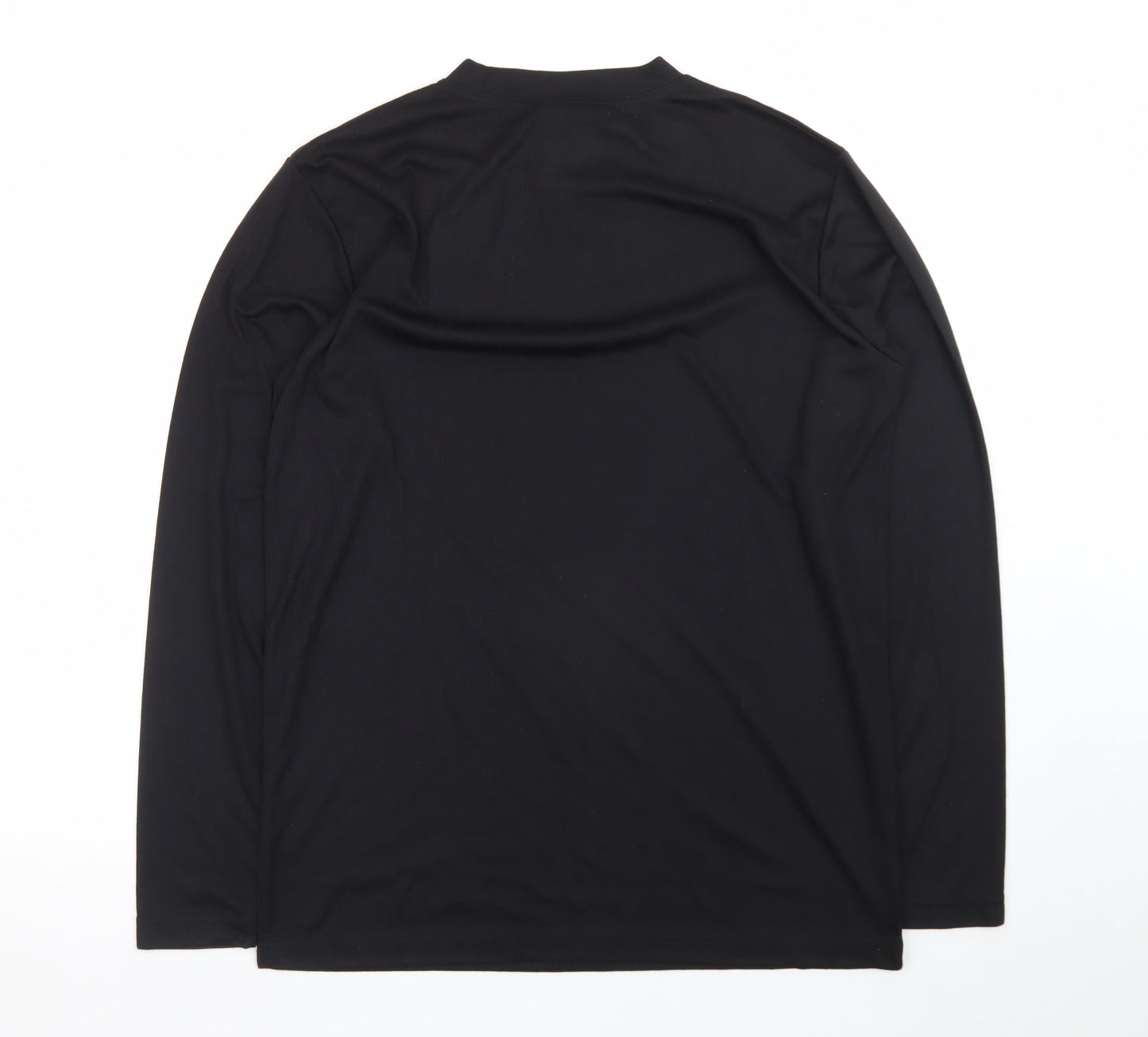 DCC Men's Black Thermal Long Sleeve Crew Neck T-Shirt Size L