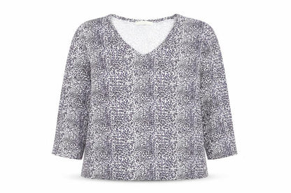 Marks & Spencer Women’s Multicoloured V-Neck 3/4 Sleeve Top Size 18