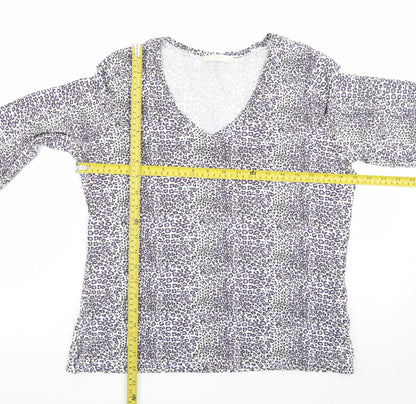 Marks and Spencer Women’s Multicoloured V-Neck 3/4 Sleeve Top Size 18