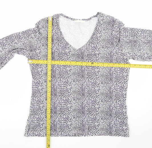 Marks and Spencer Women’s Multicoloured V-Neck 3/4 Sleeve Top Size 18