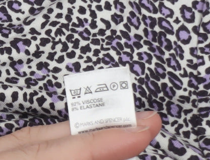 Marks and Spencer Women’s Multicoloured V-Neck 3/4 Sleeve Top Size 18