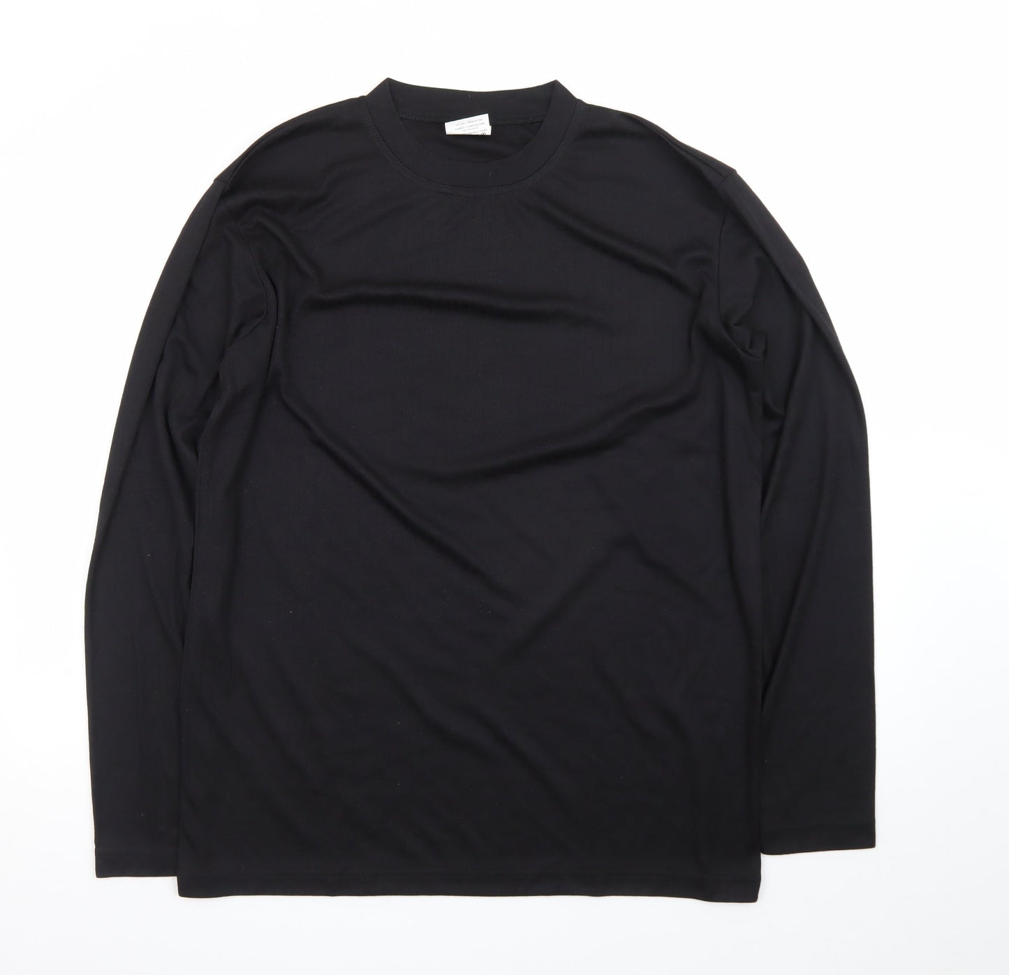 DCC Men's Black Long Sleeve Thermal Crew Neck T-Shirt L