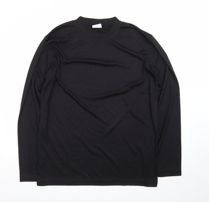DCC Men's Black Long Sleeve Thermal Crew Neck T-Shirt L