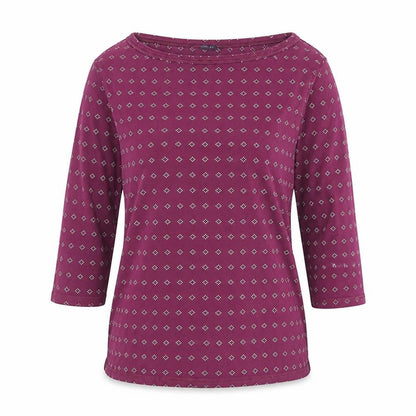 Marks & Spencer Women's Purple Geometric Jersey Top Size 16