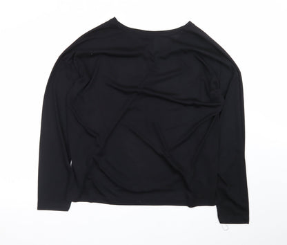 Marks and Spencer Women’s Black V-Neck Long Sleeve Jersey Top Size 16