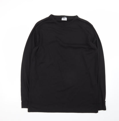 Portwest Men's Black Long Sleeve Crew Neck T-Shirt XL Regular Fit