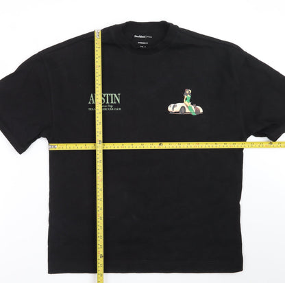 River Island Men's Black Austin Texas Car Club Oversized T-Shirt Size S